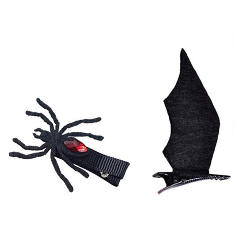 Women Cartoon Hair Clips Bat Spider Design Hairpin for Halloween Party Christmas for Creative Cosplay Hair Accessories
