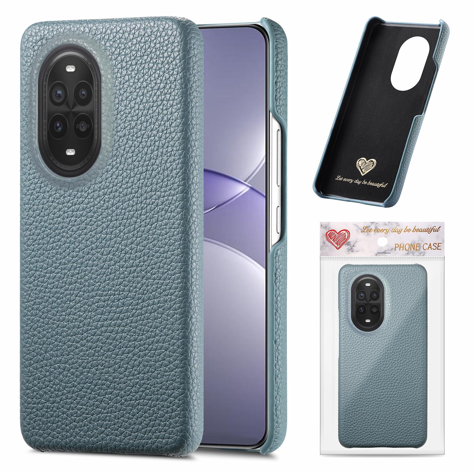 

For Huawei nova 13 Pro 5G Case Litchi Texture Leather Coated PC Mobile Back Cover Baby Blue