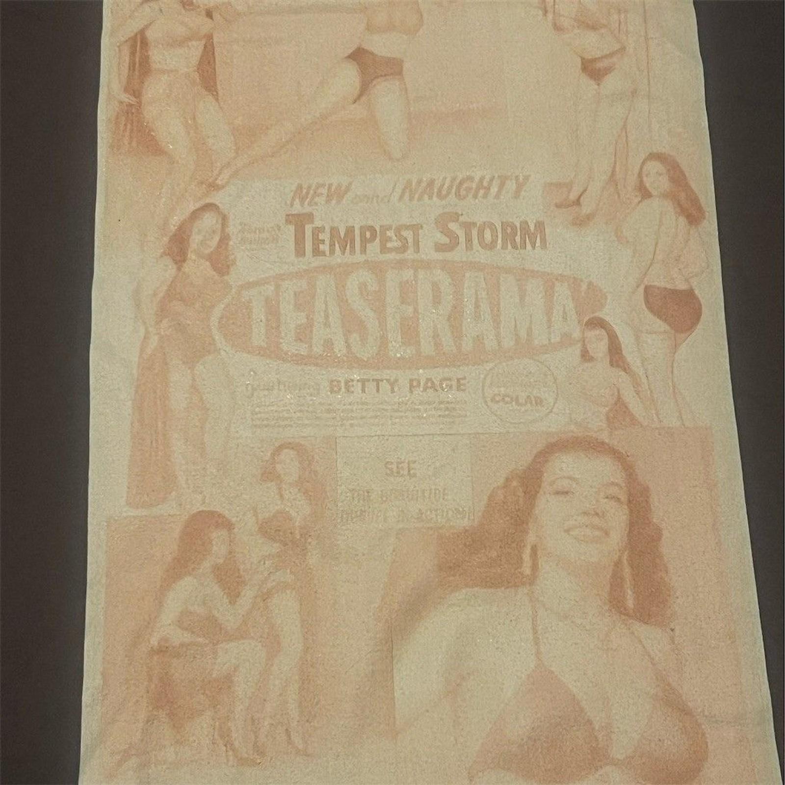 Gildan Tempest Storm Teaserama Bettie Page Футболка 5XL Черная Pin-Up Футболка L