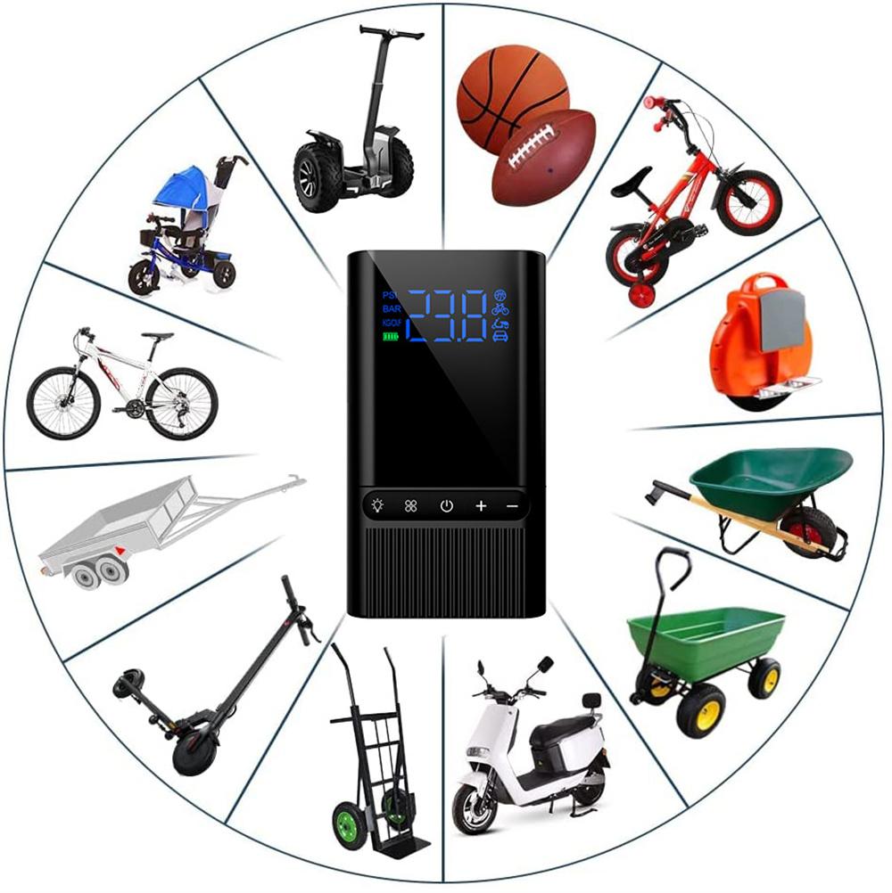 150 PSI Mini Air Pump Wireless Air Electric Tire Inflator Car Bike Rechargeable