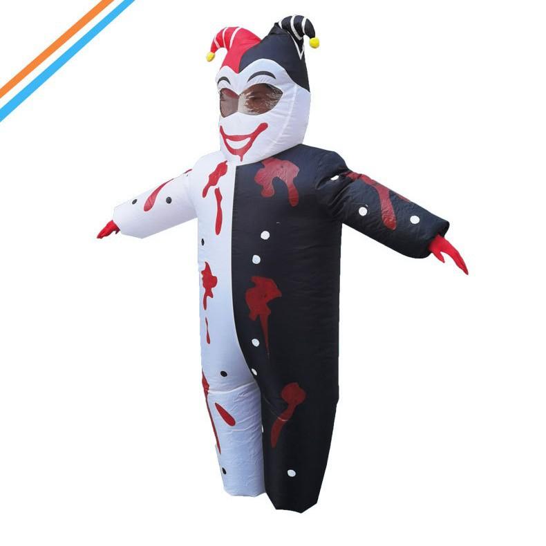 Halloween Evil Clown Inflatable Costume Cartoon Human Puppet Costume Clown Show Party Trick Props