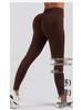 Women's High-Waist Seamless Slim-Fit Peach-Enhancing Fitness Leggings with Separate Waistband for Cycling.
