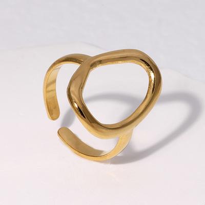 Women's French Vintage Titanium Steel Open Ring Non Fading High End Stainless Steel Ring Creative Design Open Rings