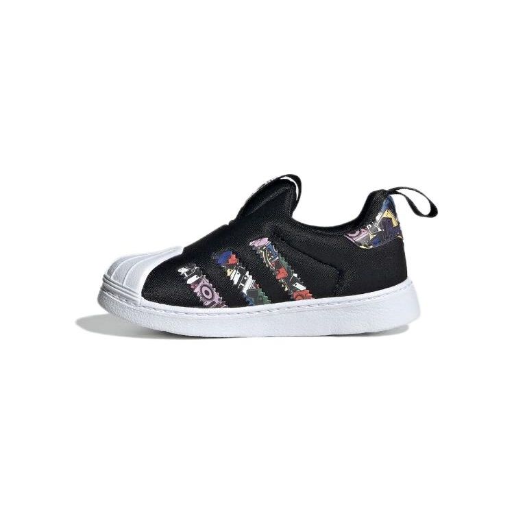 Adidas Originals Superstar 360 Comfortable Versatile Low-Top Walking Shoes Baby Shoes Black White IG9895