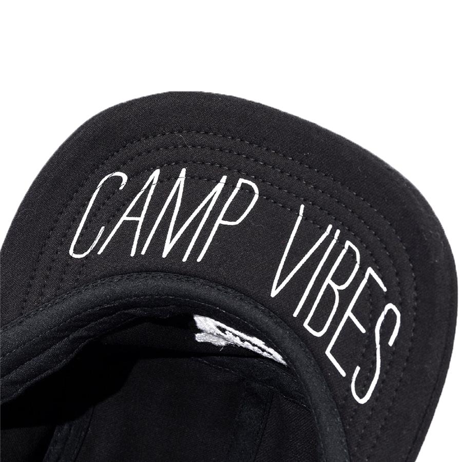 POLERSTUFF 5P White Satin Floppy Cap Black