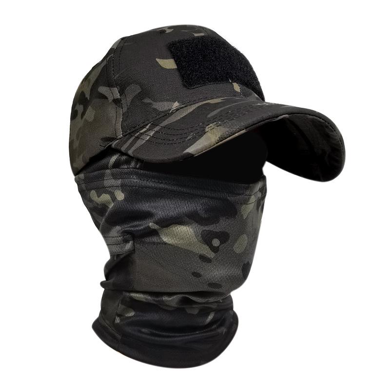 Grenzüberschreitende Camouflage-Baseballkappe mit Maske für Outdoor, Jagd, Angeln, Sonnenschutz und taktischen Einsatz