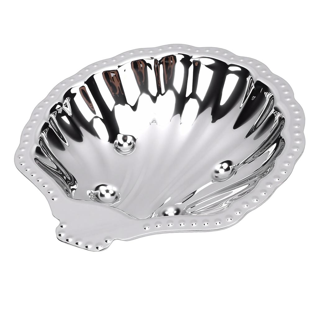 Metall-Snackschale 304 Edelstahl Vintage Muschelform Schmuckhalter für Trockenfrüchte Nüsse Vorspeisen