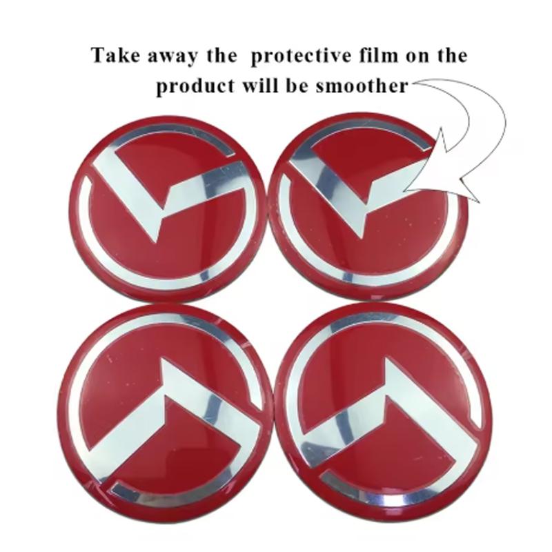 60mm 4PCS Car Wheel Center Hub Sticker Accessories for KIA K7 K9 K2 K3 K5 KX3 Rio Sportage Sorento Ceed RIO Soul Stinger BV3