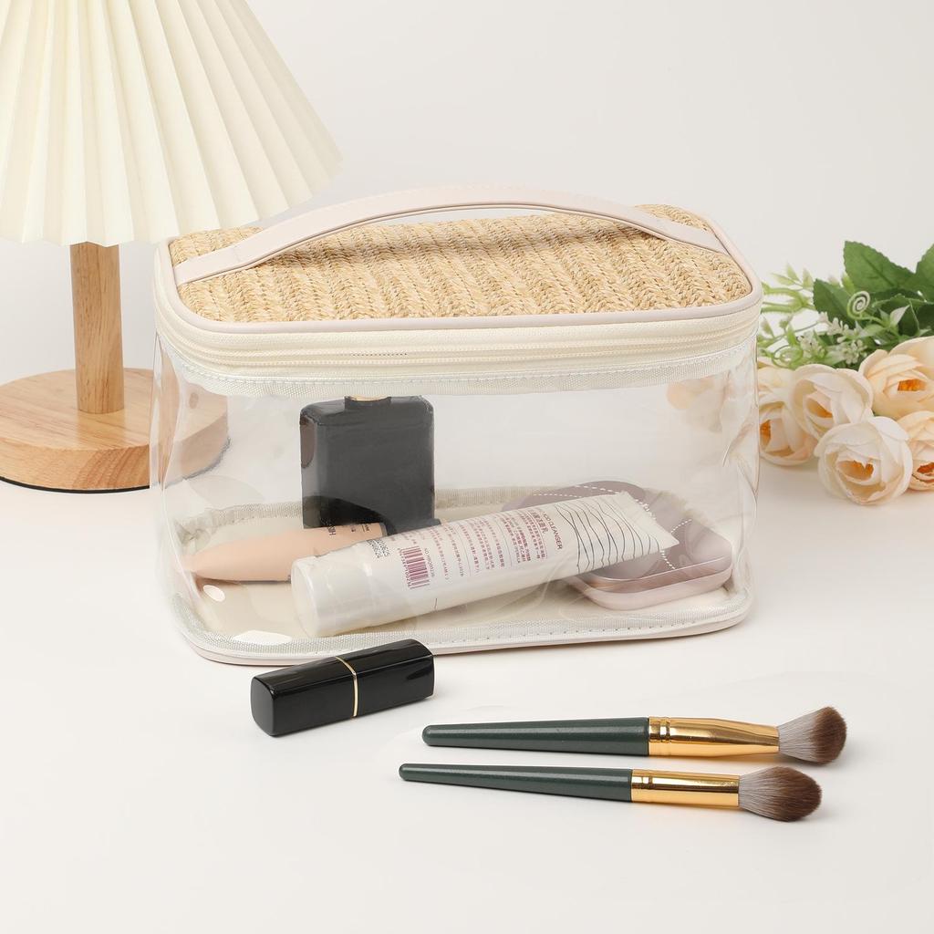 2024 Portable Large-Capacity PVC Travel Toiletry & Cosmetic Bag with Chic Fragrance Design