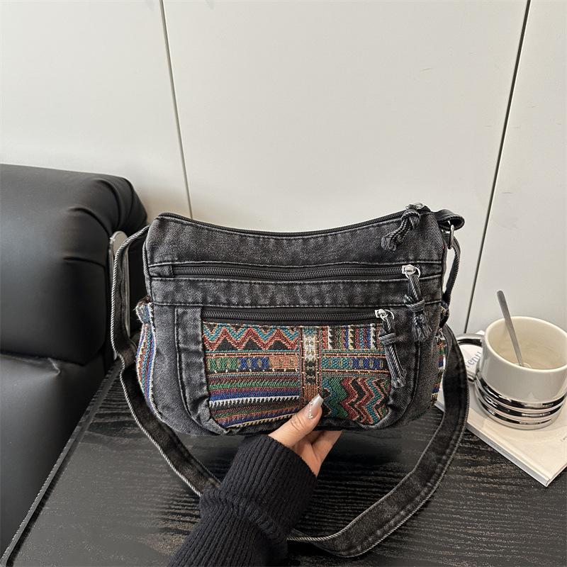 Cool Casual Denim Women's Bag High-End Fashi Trendy Ladies Crossbody Shoulder Bag For Daily Used, Gifts