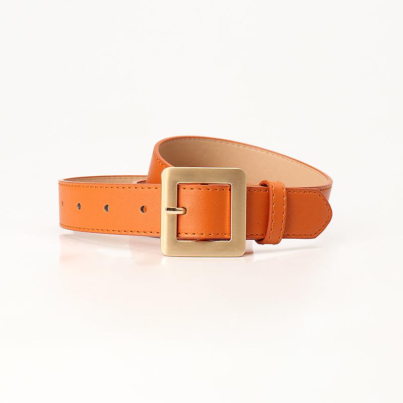 Simple and versatile belt Women's fashion trendy belt High-end alloy women's belt Decorative jeans belt