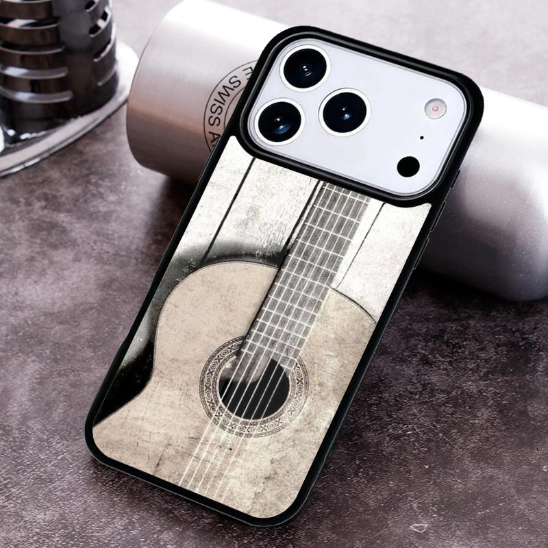 Rustic-Sepia-Guitar Phone Case For iPhone 17,16e,15,14,13,12,11,Mini,Pro,MAX soft Silicone Cover