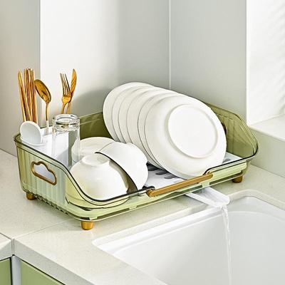 Elegant Kitchen Countertop Drain Rack: Multifunctional Bowl, Dish, Fruit, and Vegetable Storage
