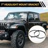 REPAIROCK Kompatibel mit Jeep Wrangler TJ 1997-2007, 7-Zoll Runde Scheinwerferblenden mit Metallringen (Links und rechts) - Paar