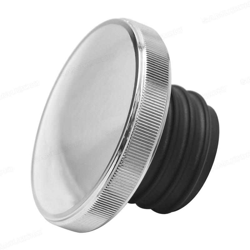 Chrome Vented Gas Cap Fuel Tank Smooth For Harley Sportster 883 XL Dyna Softail 96-23