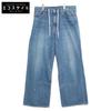 MINEDENIM Blue Zip Fly Painted Drawcord Wide Denim Bottoms 2 blueUsed
