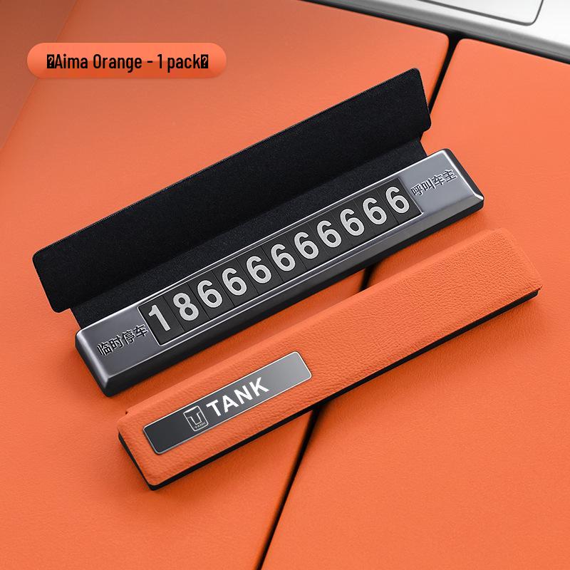 Temporary Tank Car Interior Parking Phone Number Plate Accessory