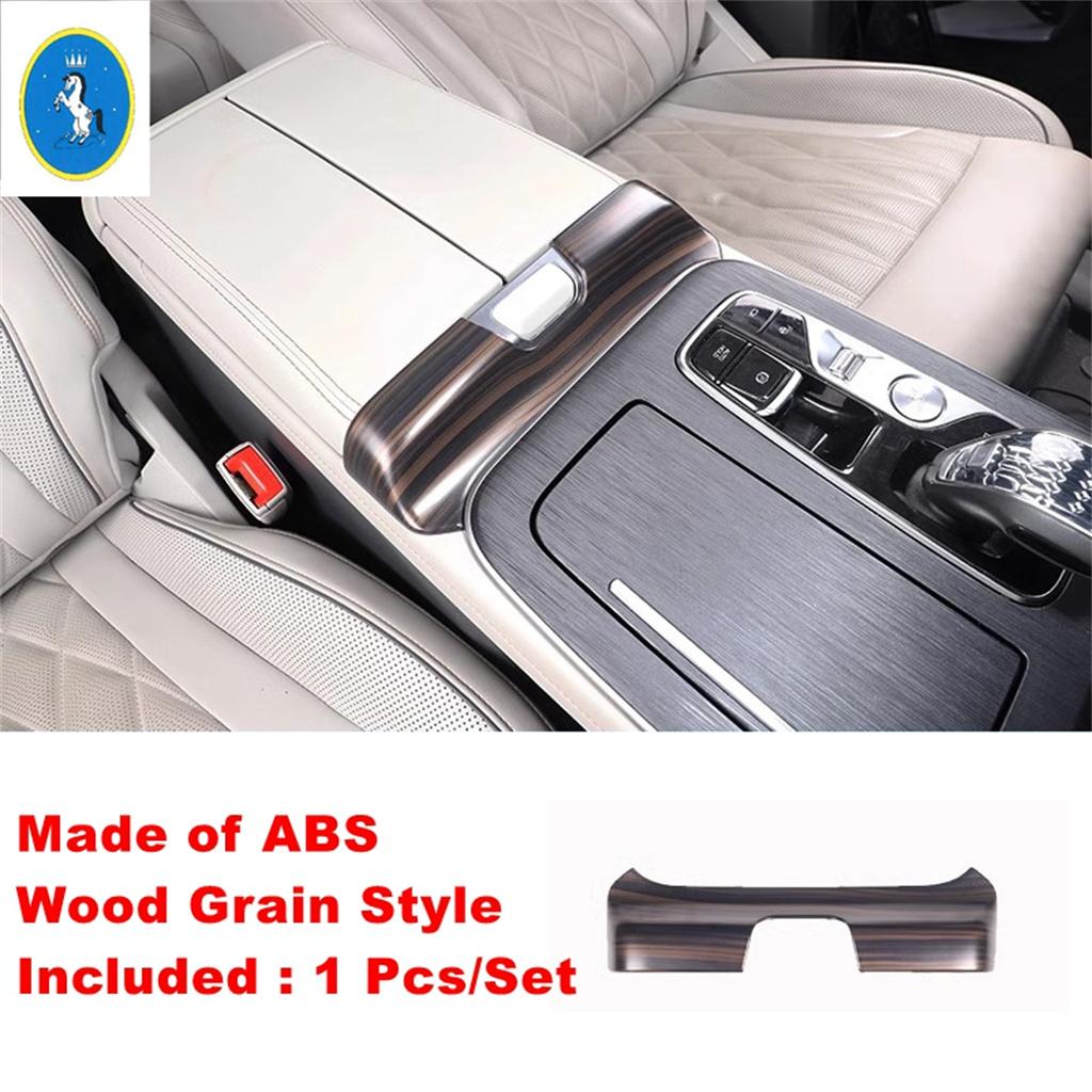 Wood Grain Auto Armrest Box Panel / Window Lift / AC Air Outlet Vent Decor Cover Trim Accessories For Trumpchi GAC GS8