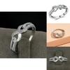 Elegant Silver Alloy Infinity Ring With Sparkling For Trendy Fashion Lovers