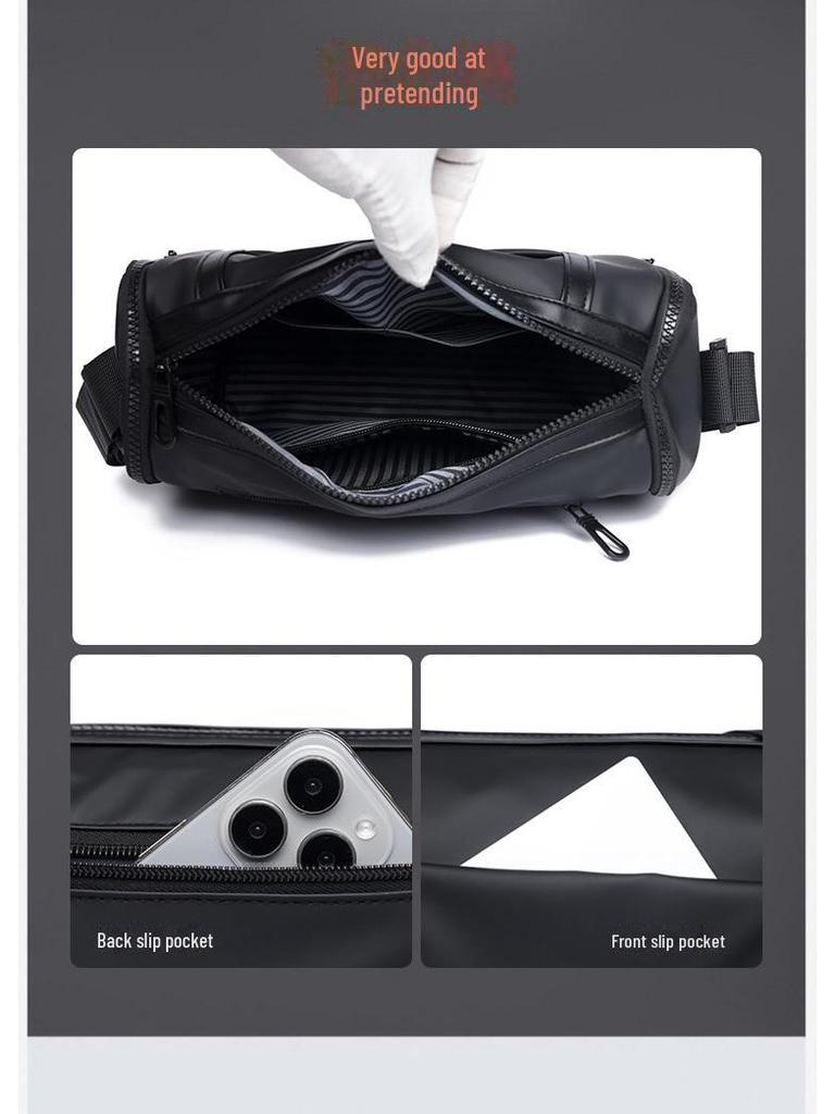 Všestranný pánský kožený batoh s velkým objemem: Módní taška přes rameno