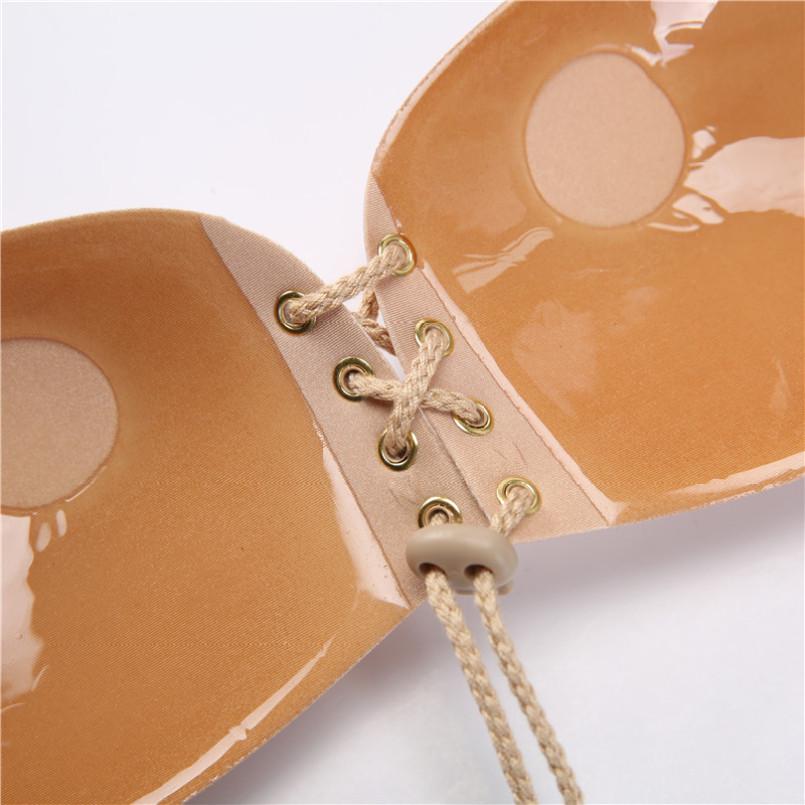 Invisible Silicone Sticky Bras For Women Adhesive Strapless Push Up Bralette Seamless Backless