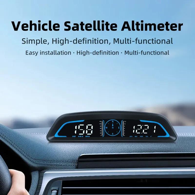 Auto Speedometer Digital Alarm Reminder Meter Head Up Display G3 GPS HUD For All Car 12V Electronics Accessories RPM Water Temp