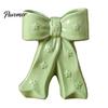 Dried Flower Holder Ceramic Bow Vase with Star, Decorative Flowers Vase, Creative French Style Arrangement for Living Room Table Centerpiece