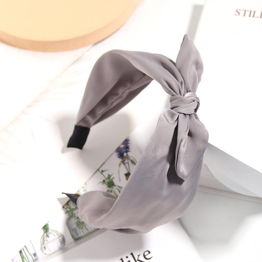 Furling Girl Pack of 1PC Solid Rabbit Ears Bow Knotted Press Hair Wide Hair Hoop for Women Girls Headwear Hair Accessories