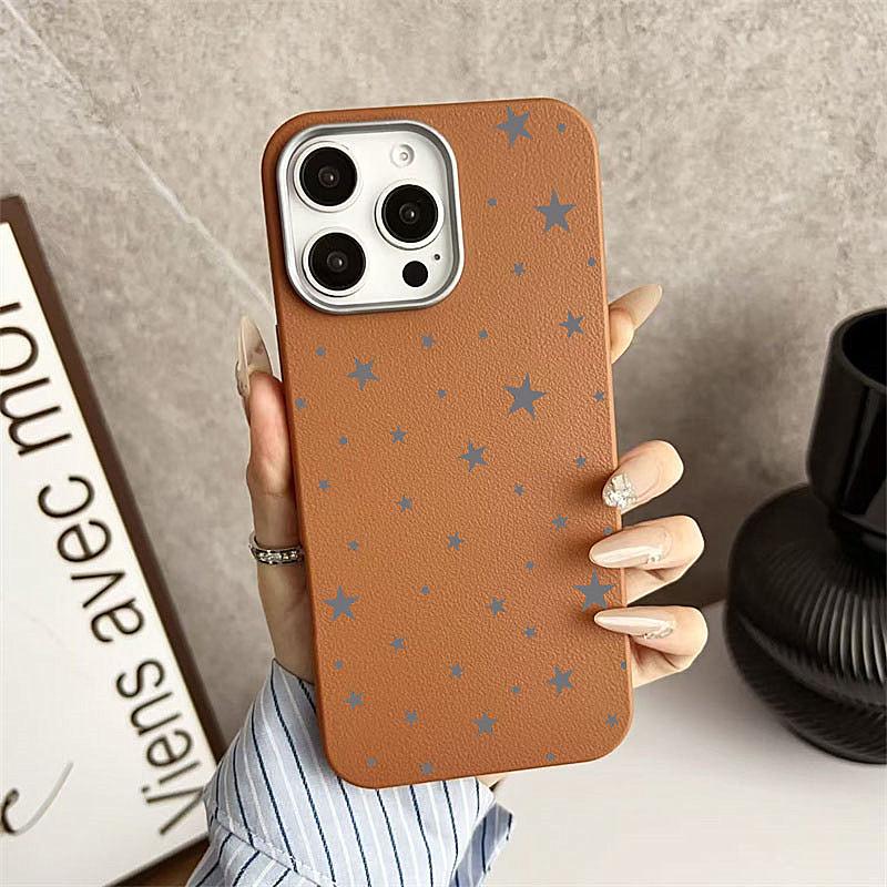 Ins Korean Full Screen Gray Stars Case For Samsung S25 Ultra S24 S23 S22 S21 FE Plus A56 5G A36 A26 A16 A55 A54 A53 Soft Cover