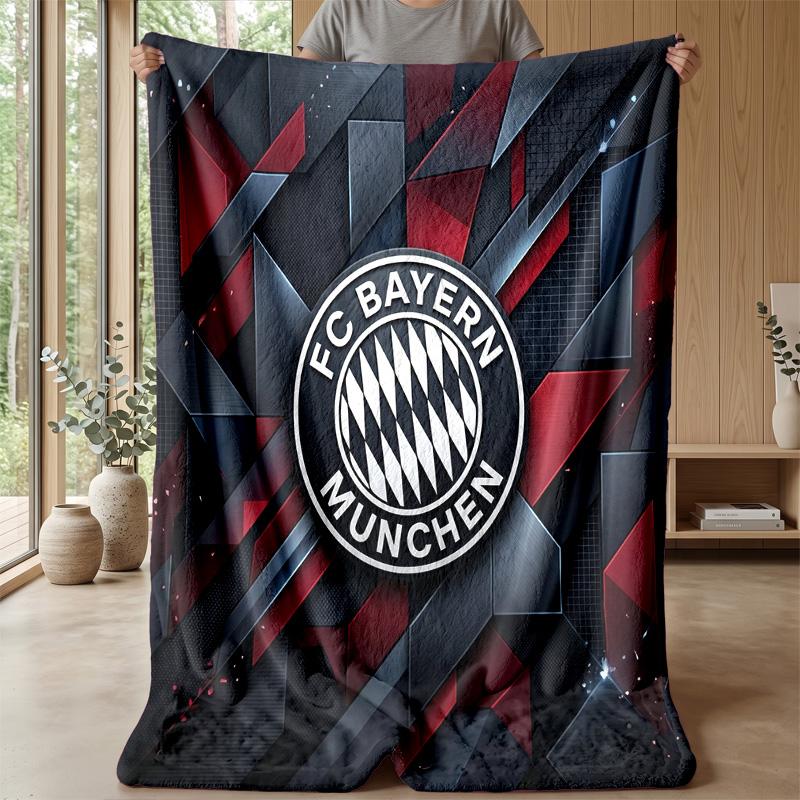Bayern Munich Theme Blanket Soft Flannel Blanket Plush Throw Blanket Cozy Sofa Bed Blanket for Home Decor