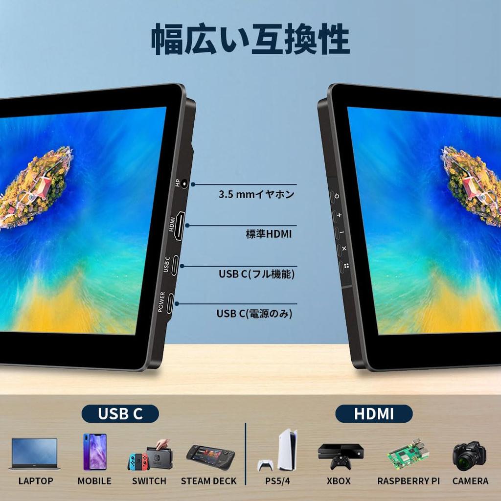 Cuview Zoll Touch Mobiler Monitor IPS LCD Panel Industriequalität LCD 1920x1200 Dünn 450 Nits Helligkeit VESA Kompatibel Standard HDMI Eingang Kompatibel