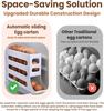 30 Egg Refrigerator Holder - Automatic Rolling Refrigerator Egg Organizer, Space Saving Egg Dispenser, 4 Tier Egg Holder Organiz