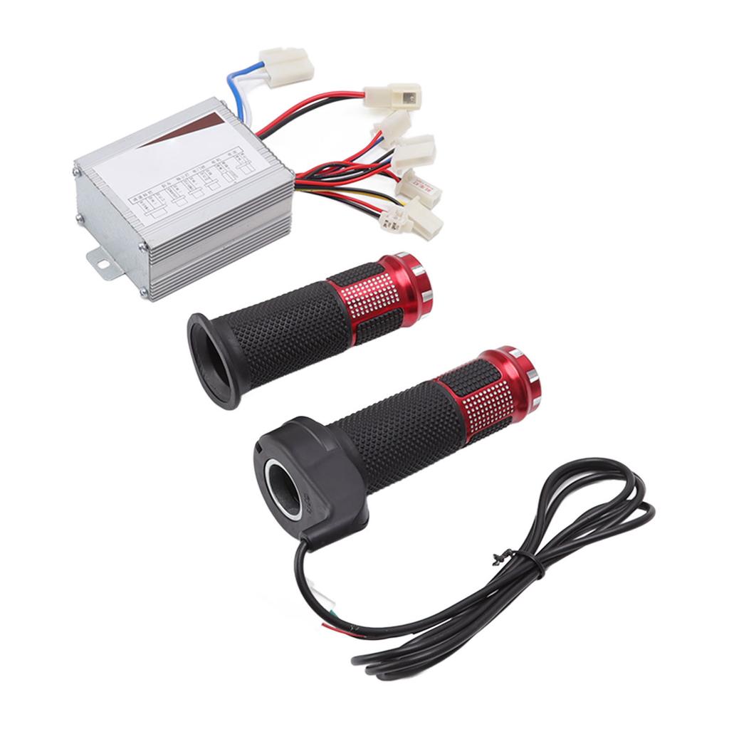 Controler de Viteză Motor DC cu Perii 24V 350W Cu Set Mânere de Accelerație pentru Trotinete Biciclete Electrice