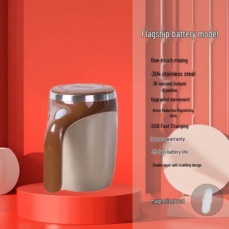Akumulacyjny Automatyczny Magnetyczny Kubek do Kawy Mieszający - Niemiecki Design