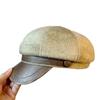 Octagonal Hat for Women in Autumn and Winter Mink Fur Warm British Retro Newsboy Hat Trendy Brand Casual Versatile Painter Hat