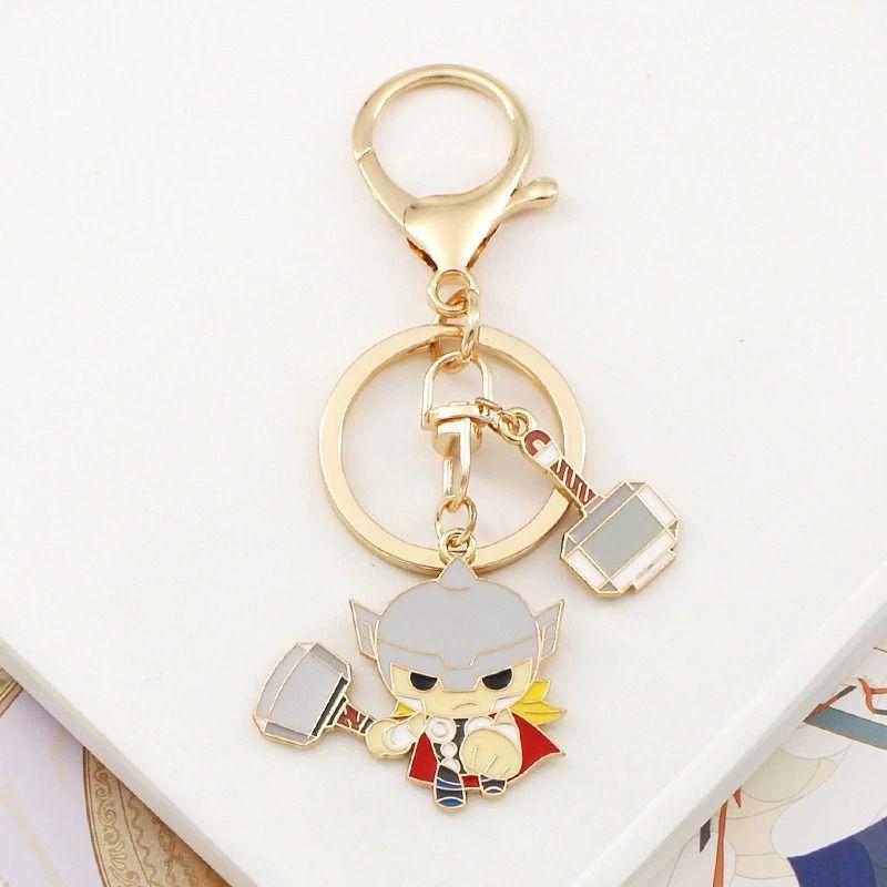 

Iron Man Keychain, Cute Cartoon Marvel Avengers Key Ring, Soft Silicone Anime Pendant Key Holder Gift for Fans Boys Girls