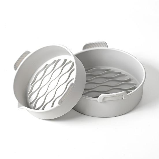 Air Fryer Silicone Baking Pan Reusable Non Stick Silicone Liner for Meats Vegetables Desserts Easy Cleanup Air Fryer