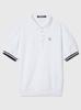 PIRETTI Elite Metal Button Point Polo W_White