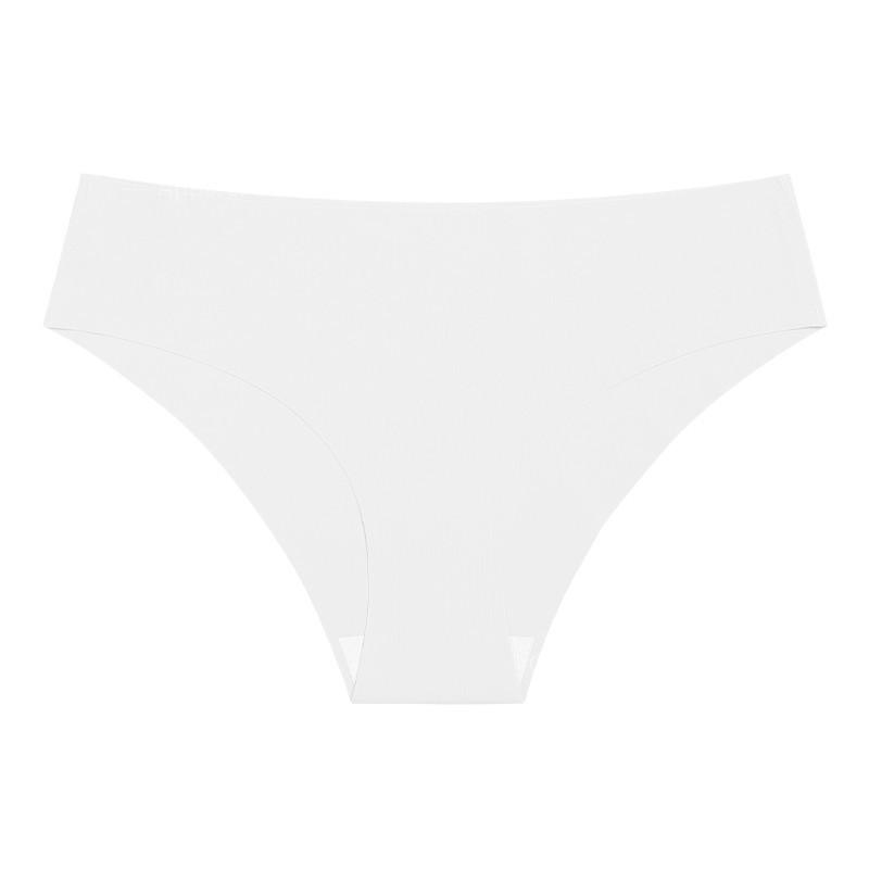 

Европейские и американские большие бесшовные трусы из ледяного шелка, облегающие бедра, дышащие, с хлопковой ластовицей, подтягивающие ягодицы, цельные, для йоги S белый
