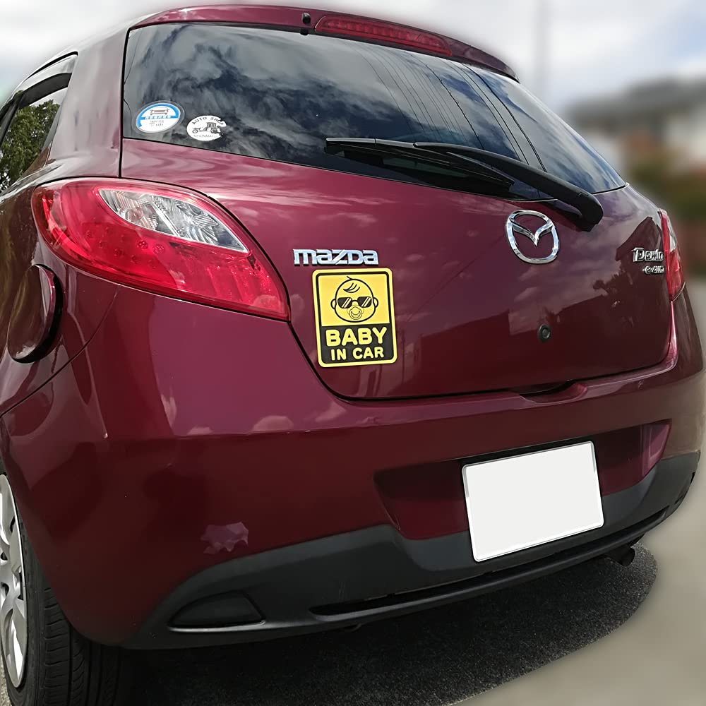 Baby in Car Magnet, Pacifier, Sunglasses, Baby Car/Car Magnet, Sign, Sign, Cute, Simple, Stylish,