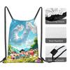 Custom Crayons Shins Chans Drawstring Backpack Sports Gym Bag for Men Women Cartoon Training Sackpack