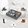 Shoes Storage Box with Zipper and Handle Foldable Reusable D57B
