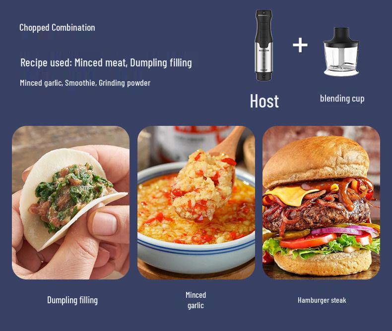 Orlanda Wireless Multifunctional Handheld Immersion Blender for Baby & Home Use