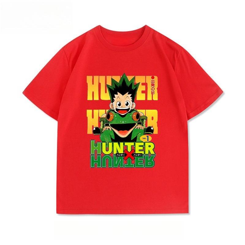 2026 New Hunter X Hunter Retro Anime Print Tshirt Short Sleeve Tshirt Mens and Womens Tshirt Mens Tshirt