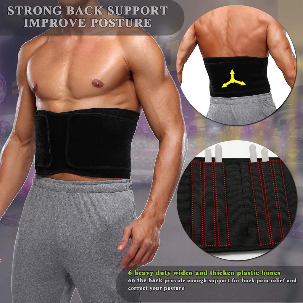 Men Sauna Waist Trainer Sweat Trimmer Belt Weight Loss Workout Fitness Compression Eraser Body Shaper