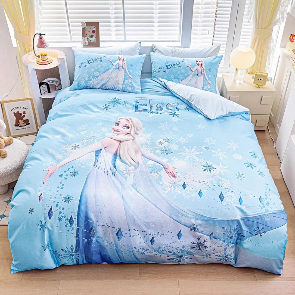 Cartoon IJs Sneeuw Koningin Motief, Microvezel Beddengoed Sets, Kinder Dekbedovertrek voor Tieners volwassenen Dekbedovertrek prinses Motief