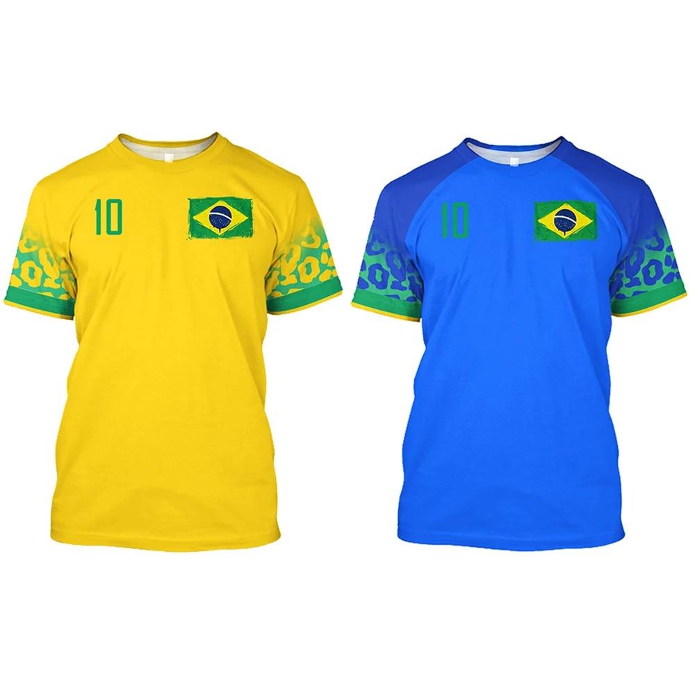 Buy Customized Brazil Football Jerseys Graphic Tshirts Brazilian