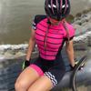 Îmbrăcăminte Profesională pentru Triatlon Femei Seturi de Ciclism cu Mânecă Scurtă Combinezon Feminin Kituri Ciclism Pad cu Gel