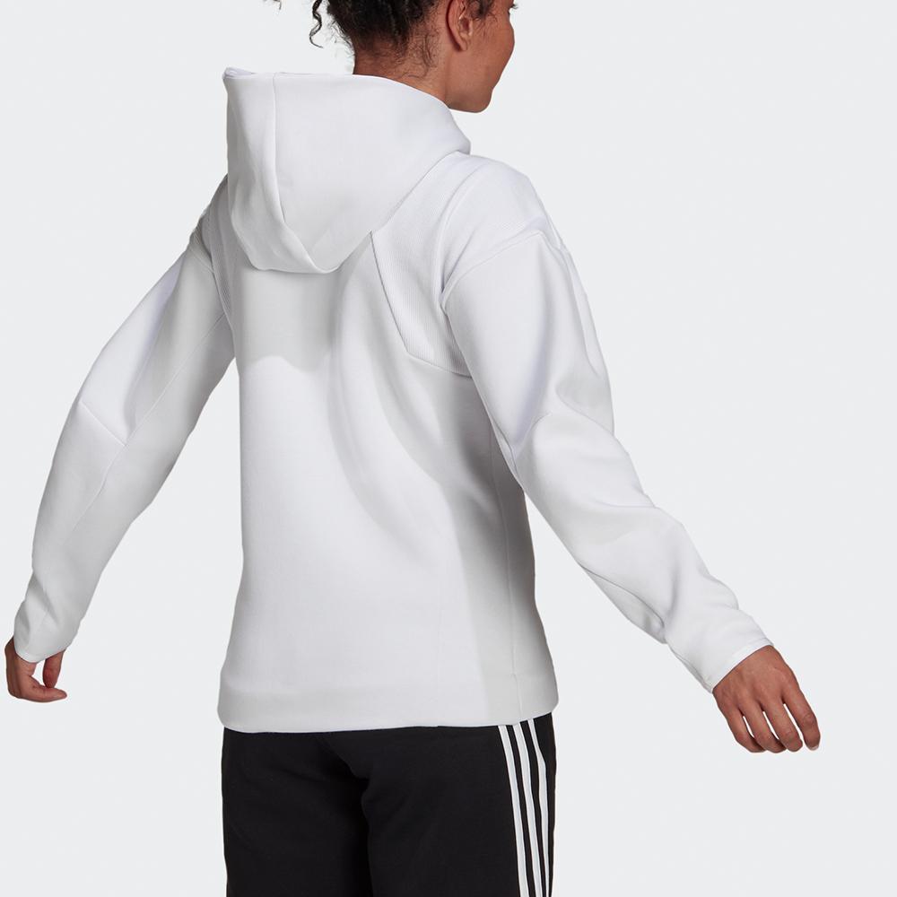 Adidas W Z.N.E Fz Logo Zip-Up Hoodie Women Jackets White HA7648