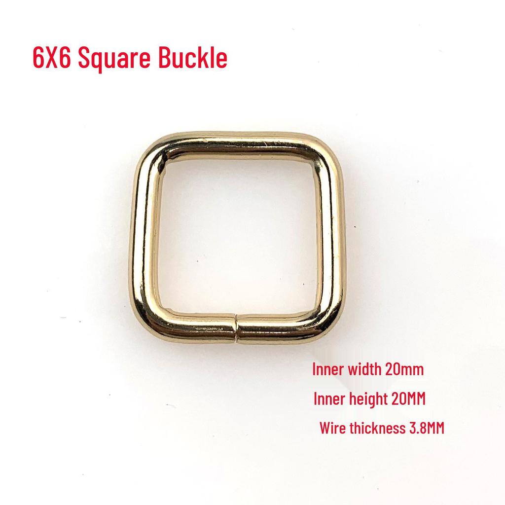 3.8MM Thick Iron Square Ring Buckle for Luggage and Webbing Adjustment